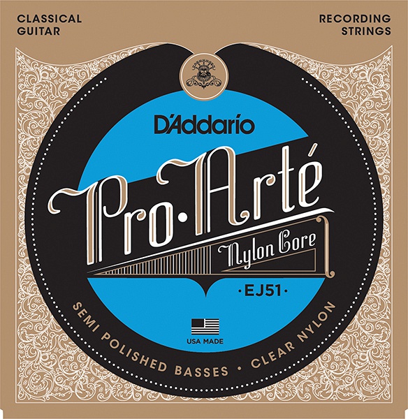 D'Addario EJ51 Pro-Arte - Струны для классической гитары, полир. басовые струны, Hard в магазине для музыкантов Рок-н-Ролл