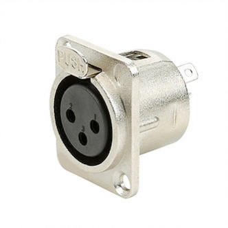 Shnoor S3FDX - Разъём XLR мама панельный 3 pin, размер D в магазине для музыкантов Рок-н-Ролл