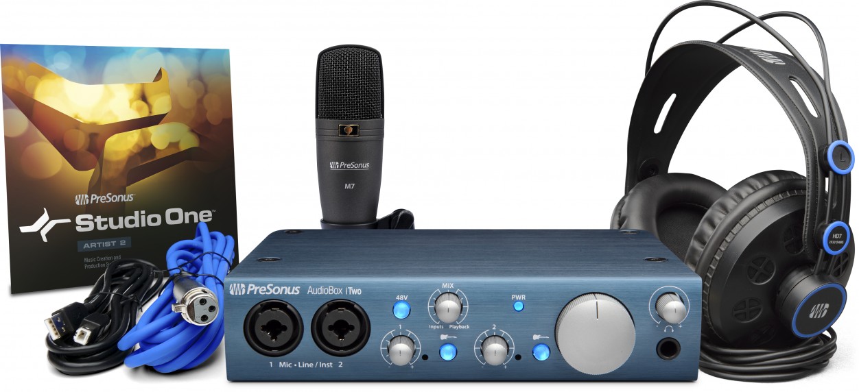 PreSonus AudioBox iTwo Studio - комплект для звукозаписи в магазине для музыкантов Рок-н-Ролл