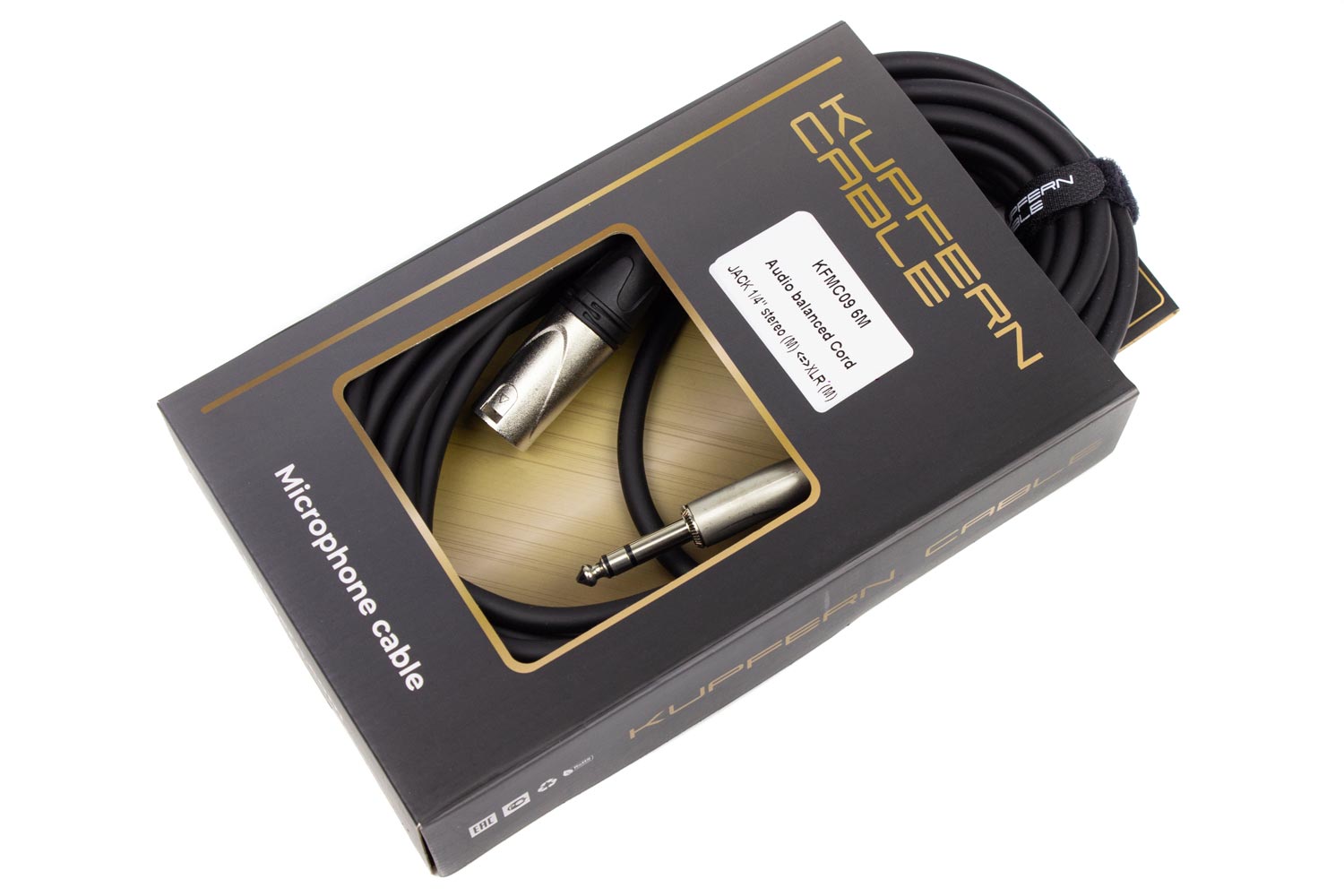KUPFERN KFMC09 6M - Шнур аудио балансный, JACK 1/4" stereo (папа) <=> XLR (папа) в магазине для музыкантов Рок-н-Ролл