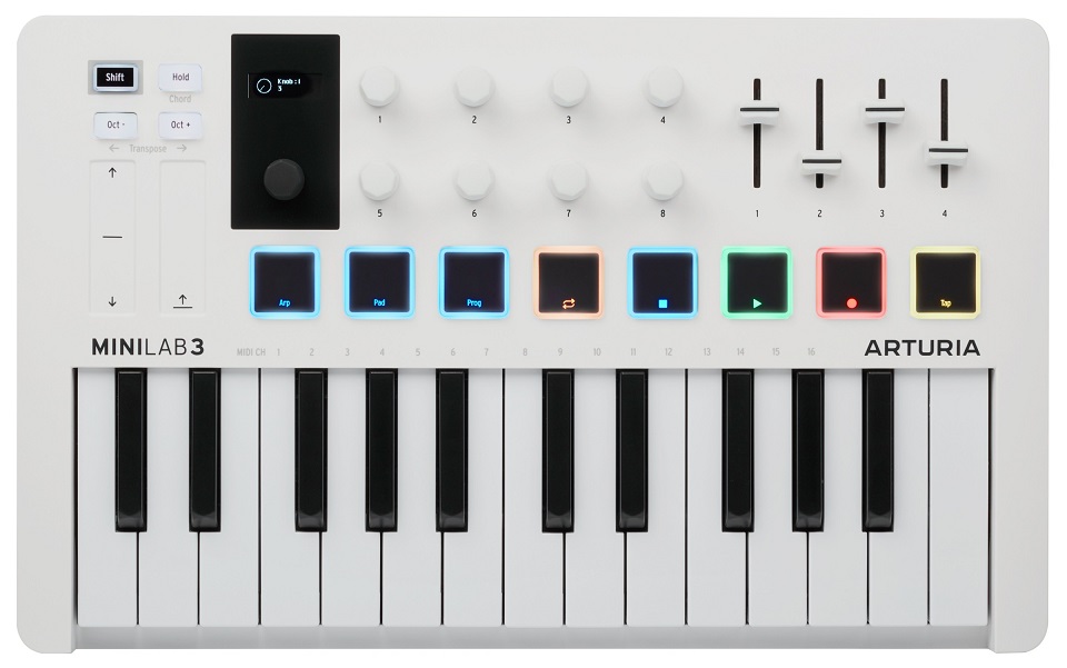 Arturia MiniLAB 3 - 25 клавишная  MIDI-клавиатура - пэд-контроллер, 9 регуляторов в магазине для музыкантов Рок-н-Ролл
