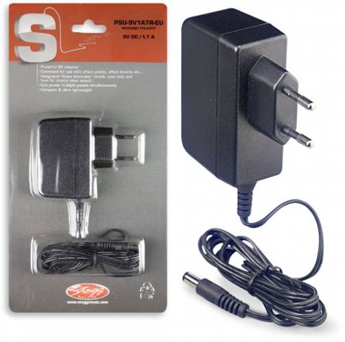 STAGG PSU-9V1A7R-EU - стабилизированный адаптер 9V/1.7A, полярность обратная (минус в центре) в магазине для музыкантов Рок-н-Ролл