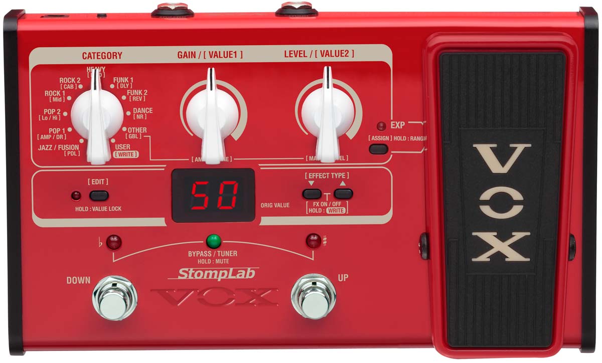 VOX STOMPLAB 2B - процессор эффектов для бас гитар, 100 заводских и 20 пользовательских пресетов в магазине для музыкантов Рок-н-Ролл