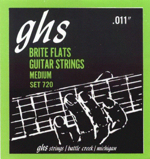 GHS 720 Brite Flats 11-50 - Струны для электрогитары; сплав 52; полукруглая обмотка; (11-14-22-28-38 в магазине для музыкантов Рок-н-Ролл