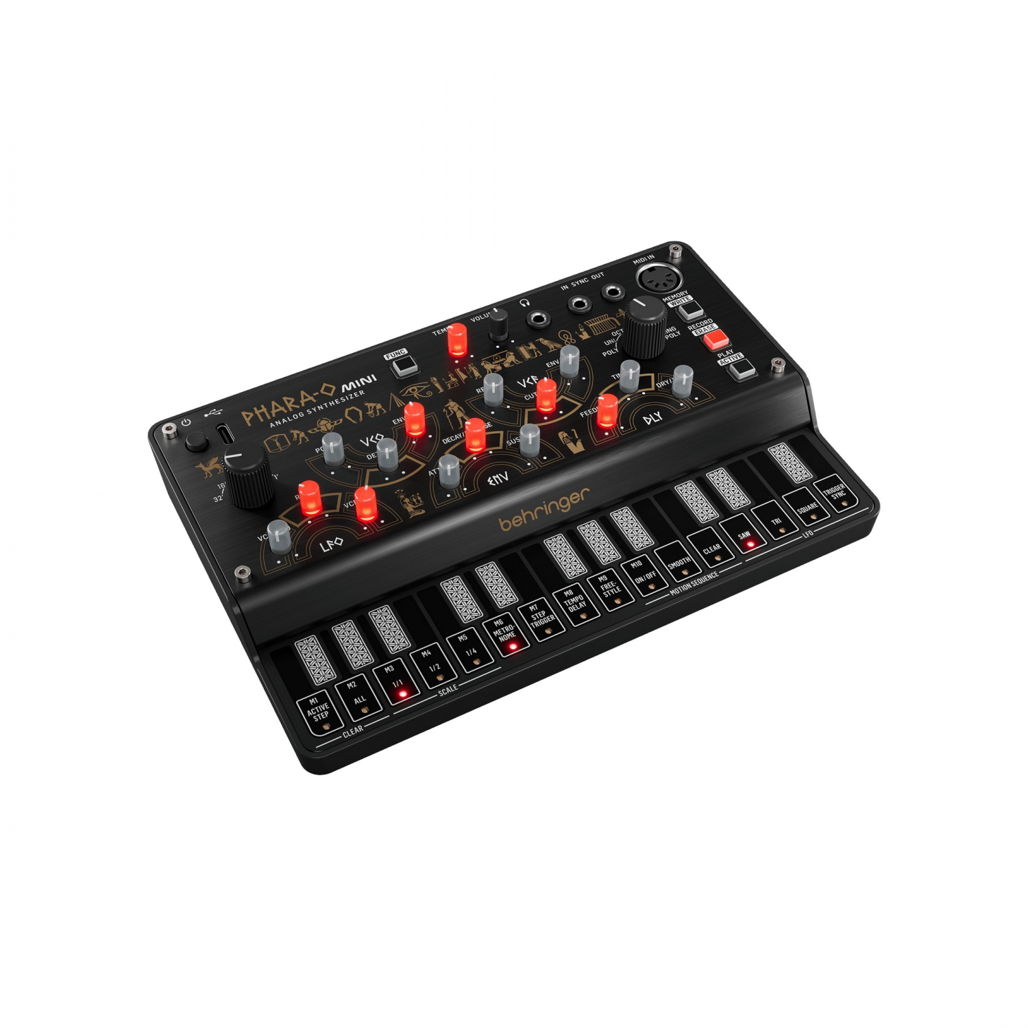 BEHRINGER PHARA-O MINI - аналоговый синтезатор, 27 сенсорных клавиш, VCO, VCF и VCA в магазине для музыкантов Рок-н-Ролл