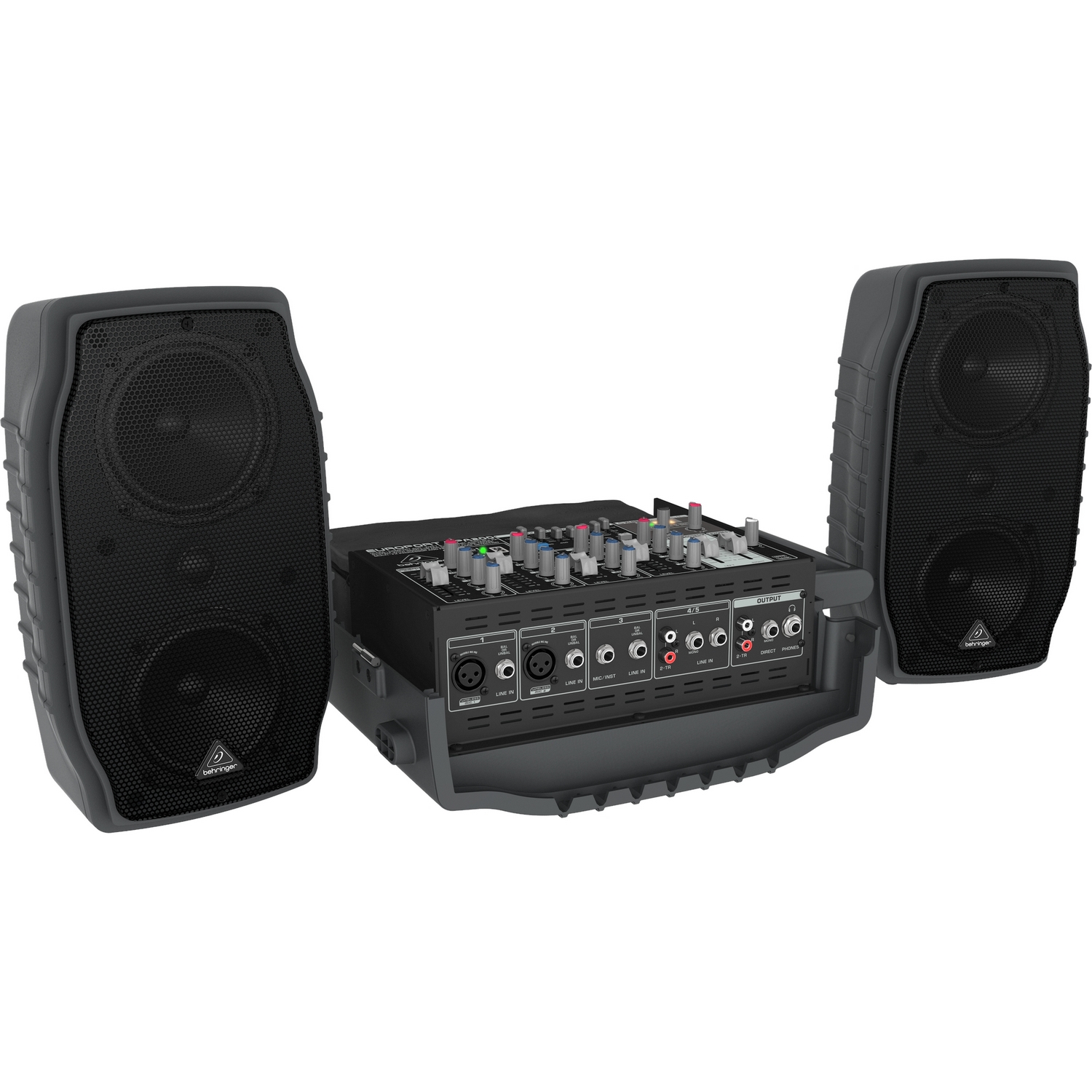 Behringer PPA200 - Портатив.система звукоусил.,150 Вт, 5 каналов,,эффекты,эквалайзер в магазине для музыкантов Рок-н-Ролл
