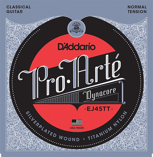 D'Addario EJ45TT Pro-Arte DynaCore - Комплект струн для классической гитары, титан, норм. натяжение в магазине для музыкантов Рок-н-Ролл