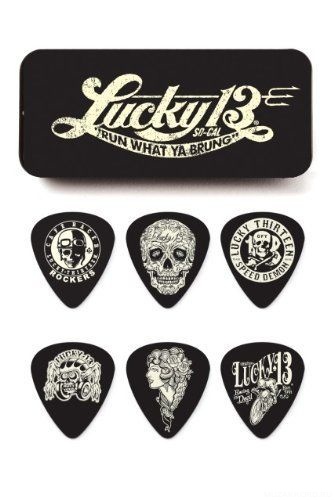 Dunlop L13CT.73 Lucky 13 Run What Ya Brung Pick Tin - Набор медиаторов в жестяном коробке, 6 шт в магазине для музыкантов Рок-н-Ролл