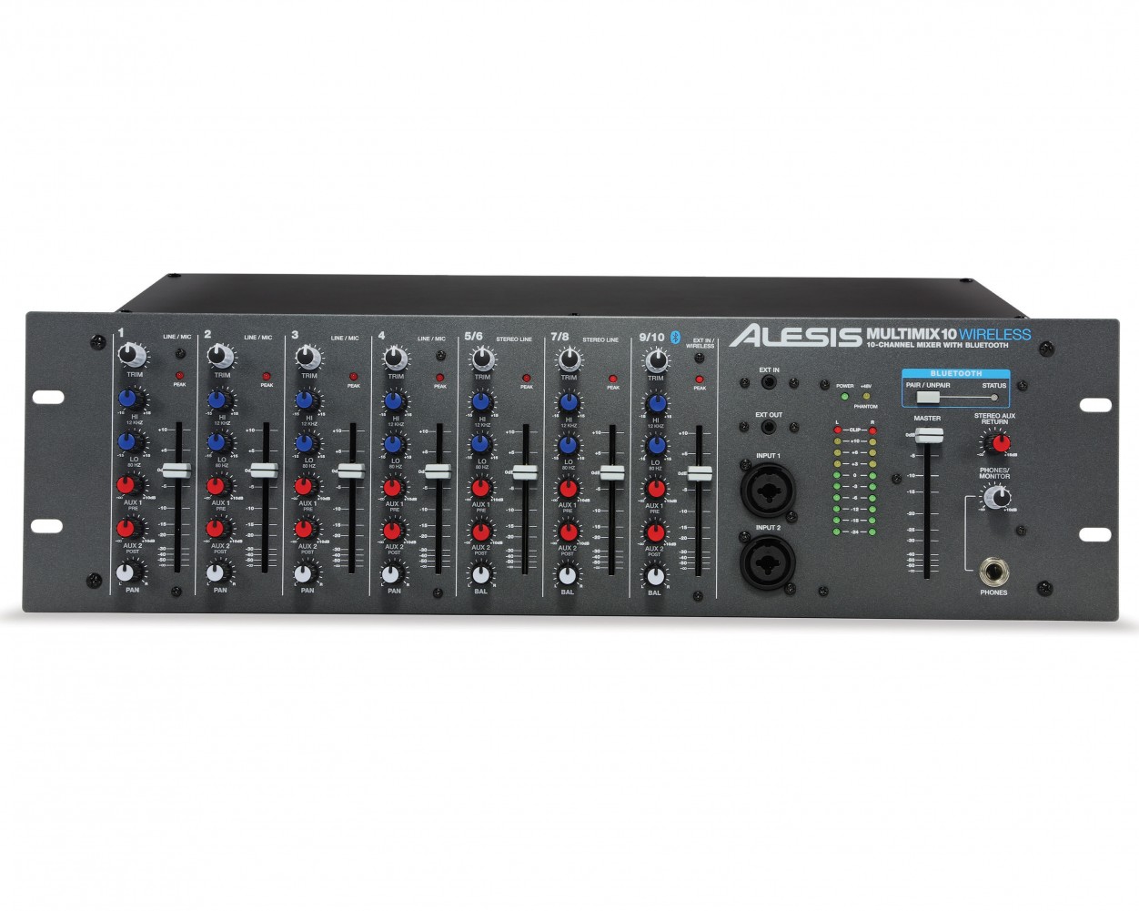 ALESIS MULTIMIX 10 WIRELESS - рэковый микшер с модулем Bluetooth в магазине для музыкантов Рок-н-Ролл