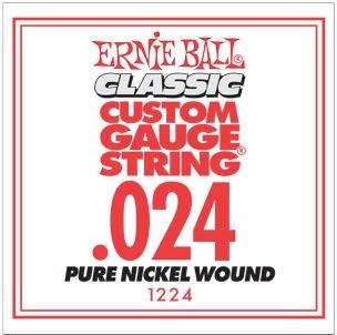 Ernie Ball 1224 - струна для электро и акустических гитар. Никель, калибр .024 в магазине для музыкантов Рок-н-Ролл