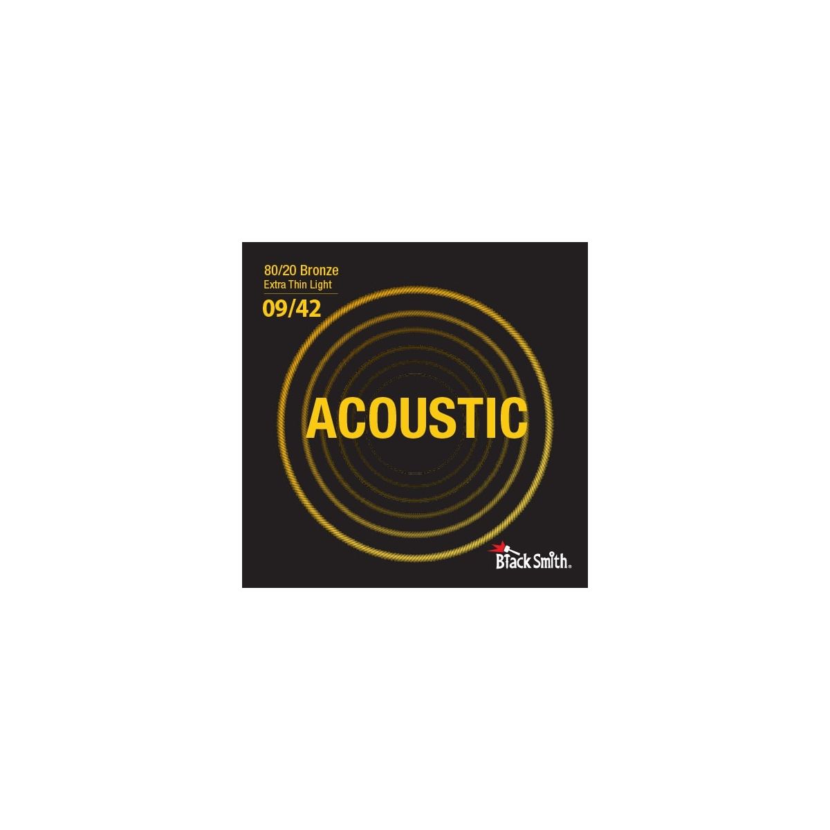 BlackSmith 80/20 Bronze Extra Thin Light 09/42 - струны для акустической гитары в магазине для музыкантов Рок-н-Ролл