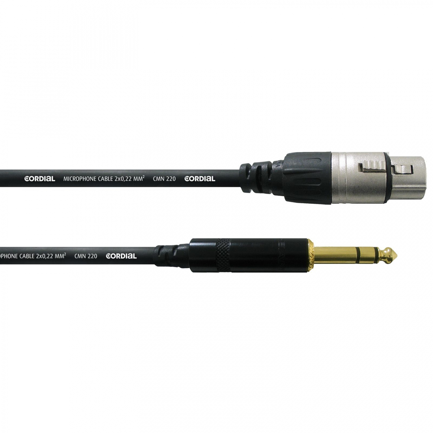 Cordial CFM 0,3 FV - Симметричный кабель, разъемы XLR-female на золоченый стерео Jack 6.3 мм Rean, к в магазине для музыкантов Рок-н-Ролл