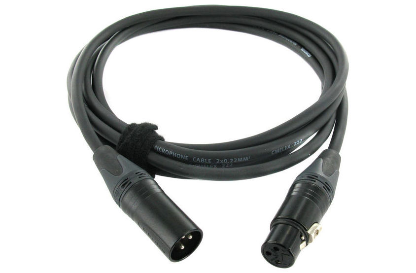 Cordial CPM 3 FM - Микрофонный кабель XLR female/XLR male, разъемы Neutrik, 3,0 м, черный в магазине для музыкантов Рок-н-Ролл