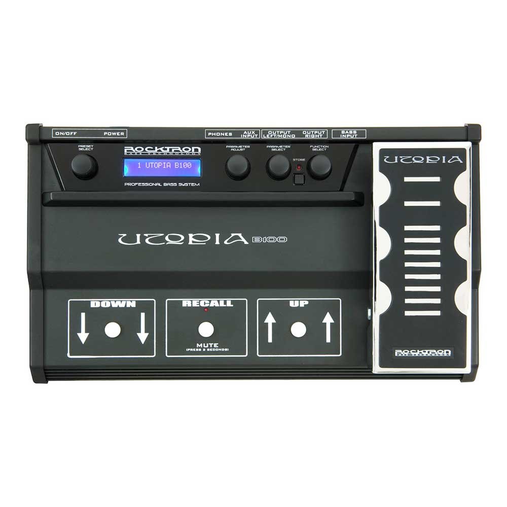 Rocktron Utopia B100 - Напольный басовый процессор эффектов; 64 заводских + 68 редактируемых пресета в магазине для музыкантов Рок-н-Ролл