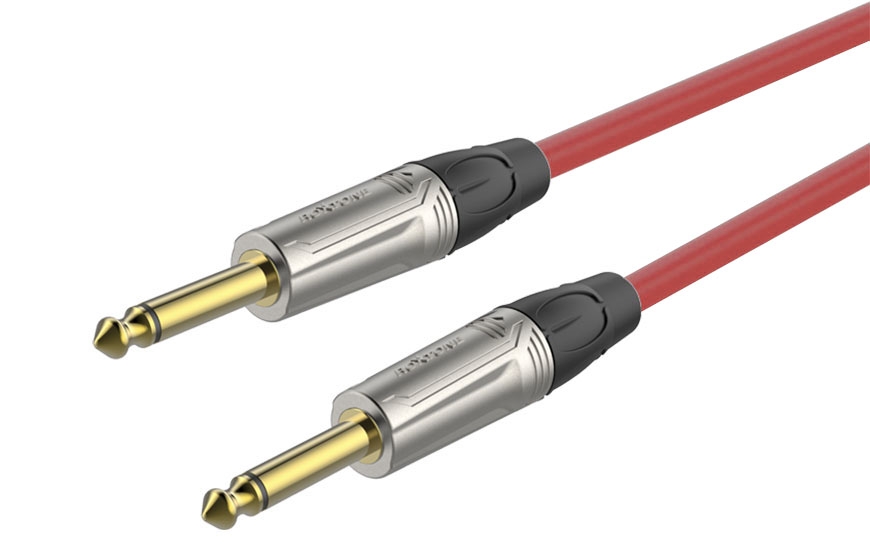 ROXTONE TGJJ100-TRD/3 Кабель инструментальный, красный, 7mm, 2x6,3 mono Jack, 3м в магазине для музыкантов Рок-н-Ролл