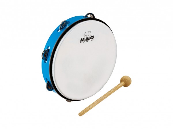 MEINL NINO24SB - тамбурин 10" с синтетической мембраной и колотушкой в магазине для музыкантов Рок-н-Ролл