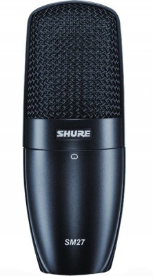 Shure SM27-LC - студийный конденсаторный микрофон с защитным бархатным чехлом и противоударным крепл в магазине для музыкантов Рок-н-Ролл