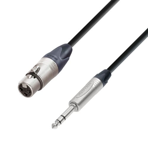 Adam Hall K5BFV0150 -  микрофонный кабель XLR(F)-Jack stereo, с разъёмами Neutrik, 1,5 м в магазине для музыкантов Рок-н-Ролл