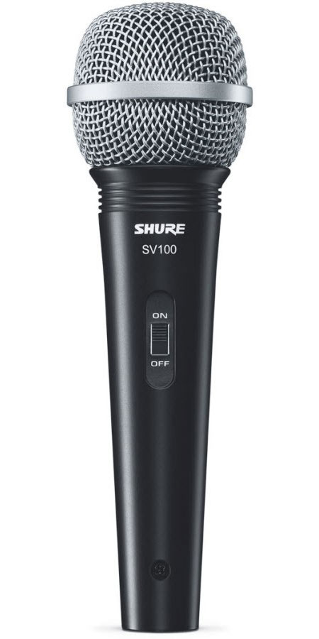 Shure SV100-A - Микрофон динамический вокально-речевой с выключателем и кабелем (XLR-6.3 мм JACK) в магазине для музыкантов Рок-н-Ролл