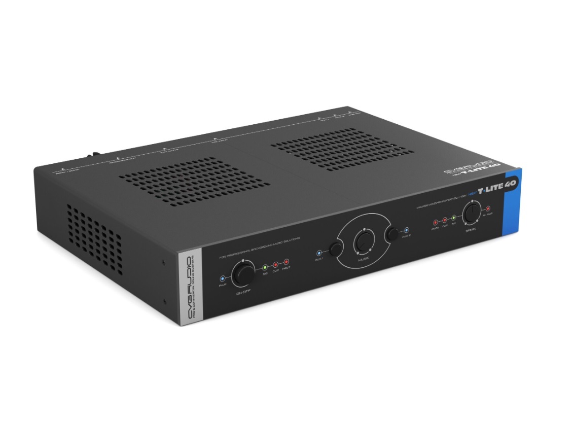 CVGAUDIO NEXT T-LITE 40 - Профессиональный микшер-усилитель 40W/100V, D-class, 2 Aux-in, Mic in в магазине для музыкантов Рок-н-Ролл