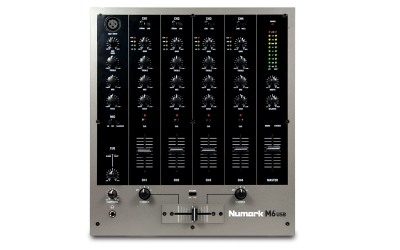 NUMARK M6USB - 4-канальный компактный настольный микшер входы: 2 микрофонных, 2 phono, 4 линейных.  в магазине для музыкантов Рок-н-Ролл