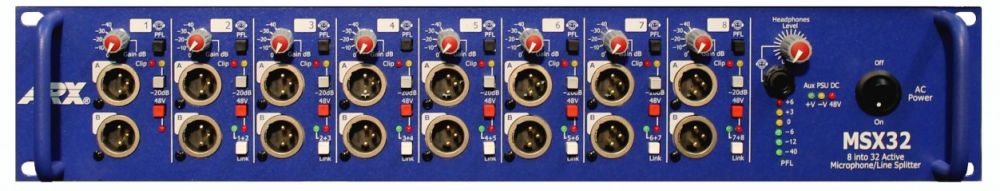 ARX MSX 32 T/ALL MS-2 - 8- канальный активный микрофонный/линейный сплиттер в магазине для музыкантов Рок-н-Ролл