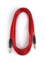 AuraSonics J63J63-5TRD гитарный кабель Jack TS 6.3мм - Jack TS 6.3мм 5м, прозрачный красный в магазине для музыкантов Рок-н-Ролл