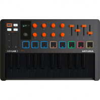 Arturia MiniLAB 3 Orange Edition - 25 клавишная MIDI-клавиатура, 8 энкодеров, 8 RGB пэдов в магазине для музыкантов Рок-н-Ролл