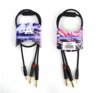 AuraSonics J35Y2J63-1 - аудио Y-кабель jack 3.5мм <-> 2 x jack 6.35мм, 1м в магазине для музыкантов Рок-н-Ролл AuraSonics J35Y2J63-1 - аудио Y-кабель jack 3.5мм <-> 2 x jack 6.35мм, 1м в магазине для музыкантов Рок-н-Ролл
