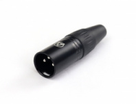 AuraSonics X3M-B - кабельный разъем 3-контактный XLR male, посеребренные контакты, черный в магазине для музыкантов Рок-н-Ролл