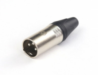 AuraSonics XN3M - кабельный разъем 3-контактный XLR male, посеребренные контакты, никель, до 50 В в магазине для музыкантов Рок-н-Ролл