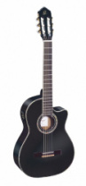 Ortega RCE141BK Family Series Pro - Классическая гитара со звукоснимателем, 4/4, черная, с чехлом в магазине для музыкантов Рок-н-Ролл Ortega RCE141BK Family Series Pro - Классическая гитара со звукоснимателем, 4/4, черная, с чехлом в магазине для музыкантов Рок-н-Ролл