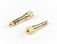 AuraSonics J35J63-G - переходник Jack TRS 3.5мм female -> Jack TRS 6.3мм male, позолоченный, до 50 В в магазине для музыкантов Рок-н-Ролл