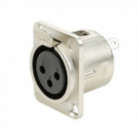 Shnoor S3FDX - Разъём XLR мама панельный 3 pin, размер D в магазине для музыкантов Рок-н-Ролл