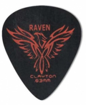 CLAYTON BS63/12 - Набор медиаторов - 0.63 mm BLACK RAVEN стандартные (12 шт.) в магазине для музыкантов Рок-н-Ролл