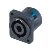 Neutrik NL4MD-V-S - панельный разъём Speakon, 4-контактный вертикальная установка на ПП в магазине для музыкантов Рок-н-Ролл
