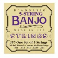 D'Addario J57 - Комплект струн для 5-струнного банджо, никель, Custom Medium, 11-22 в магазине для музыкантов Рок-н-Ролл