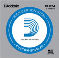 D'ADDARIO PL024 SINGLE PLAIN STEEL 024 - одиночная струна в магазине для музыкантов Рок-н-Ролл