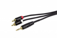KUPFERN KFYC18 1M - Шнур аудио, 2хRCA(папа) <=> mini-JACK 1/8"(стерео) в магазине для музыкантов Рок-н-Ролл