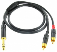 Cordial CFY 0,9 VCC - кабель 0.9m стерео jack 6,3 mm x 2 RCA в магазине для музыкантов Рок-н-Ролл Cordial CFY 0,9 VCC - кабель 0.9m стерео jack 6,3 mm x 2 RCA в магазине для музыкантов Рок-н-Ролл