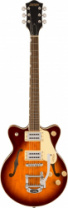 Gretsch G2655T Streamliner CB JR DC FRGLW - полуакустическая электрогитара, цвет темный санберст в магазине для музыкантов Рок-н-Ролл