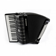 Hohner MATTIA IV 96 BK gun black (A17121) - концертный аккордеон 7/8, цвет черный, клавиши белые в магазине для музыкантов Рок-н-Ролл Hohner MATTIA IV 96 BK gun black (A17121) - концертный аккордеон 7/8, цвет черный, клавиши белые в магазине для музыкантов Рок-н-Ролл