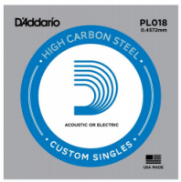 D'ADDARIO PL018 Single Plain Steel 018 - одиночная струна в магазине для музыкантов Рок-н-Ролл