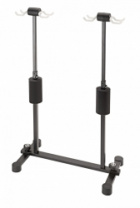 K&M 17605-000-00 - универсальная напольная стойка на 4 гитары, чёрная с прозрачными держателями в магазине для музыкантов Рок-н-Ролл