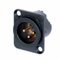 Neutrik NC3MD-LX-B - панельный разъем XLR male черненый корпус, золоченые контакты в магазине для музыкантов Рок-н-Ролл