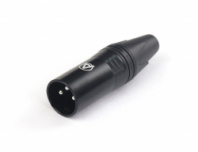 AuraSonics XN3M-B - кабельный разъем 3-контактный XLR male, посеребренные контакты, черный, до 50 В в магазине для музыкантов Рок-н-Ролл AuraSonics XN3M-B - кабельный разъем 3-контактный XLR male, посеребренные контакты, черный, до 50 В в магазине для музыкантов Рок-н-Ролл