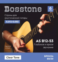 Bosstone Clear Tone AS B12-53 - Струны для акустической гитары бронза 80/20 калибр 0.010-0.047 в магазине для музыкантов Рок-н-Ролл