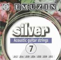 EMUZIN SILVER 7А222 - струны для семиструнной гитары с обмоткой из посеребренной меди (.012 - .051) в магазине для музыкантов Рок-н-Ролл