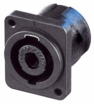 Neutrik NL4MP-M3 - панельный разъём Speakon, 4-контактный квадратный фланец,крепежные отверстия в магазине для музыкантов Рок-н-Ролл