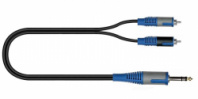 QUIK LOK RKSA120-2 - компонентный кабель, пластиковые разъёмы Stereo Jack Male x 2 RCA male, 2 м в магазине для музыкантов Рок-н-Ролл
